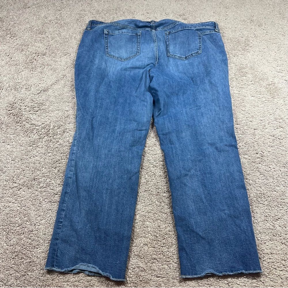 Torrid Jeans Womens Blue Denim Boyfriend Distressed Straight Leg Stretch Size 20 - Picture 7 of 7